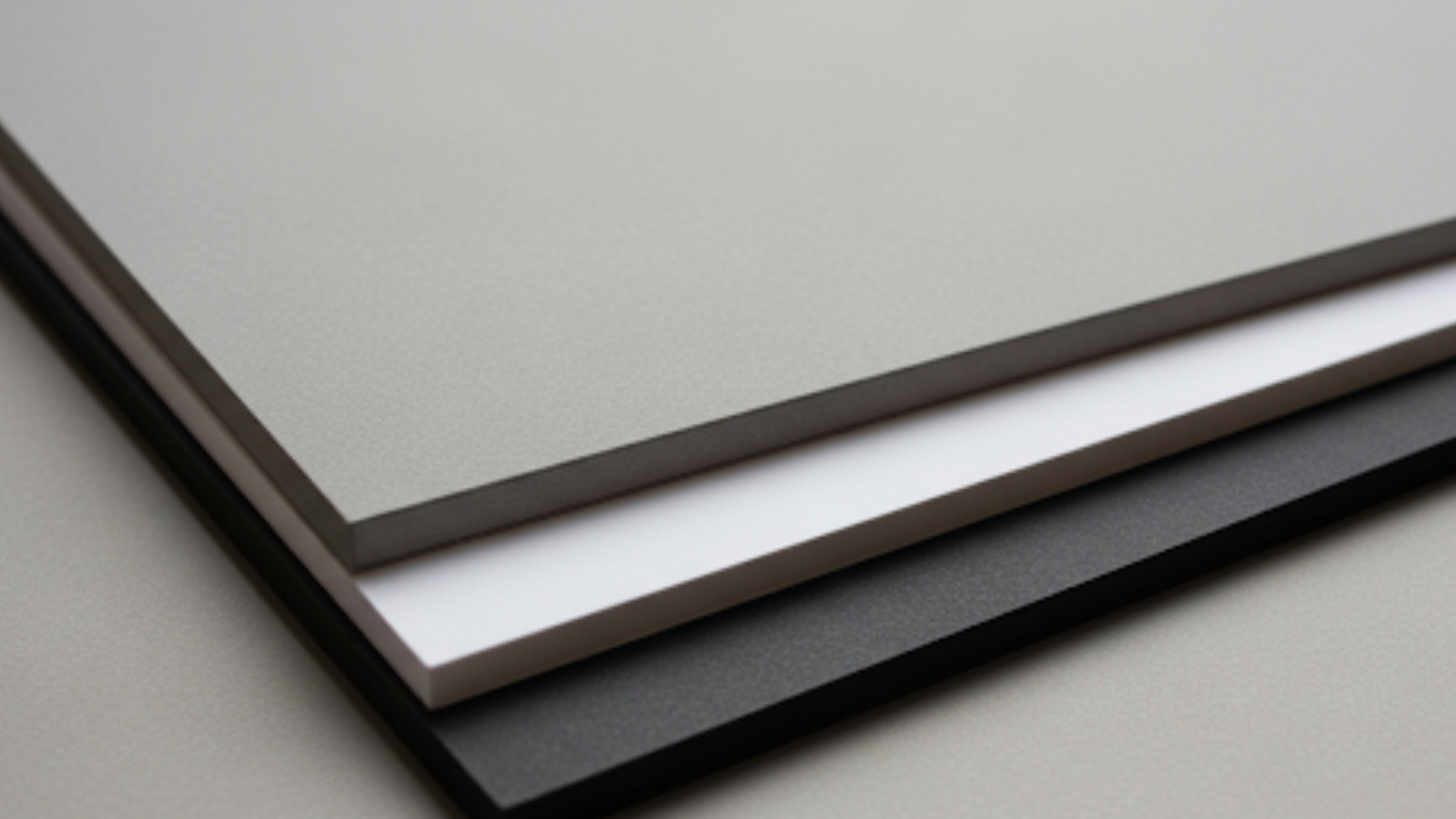 Stack of smooth finish Book Binding Board sheets used for cloth, leather, and foil book covers.